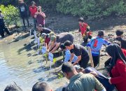 Pemkab Bantaeng Bersama Mahasiswa KKN Unhas dan YBH PA Bangkit Tanam 5.000 Bibit Mangrove di Pantai Bombong
