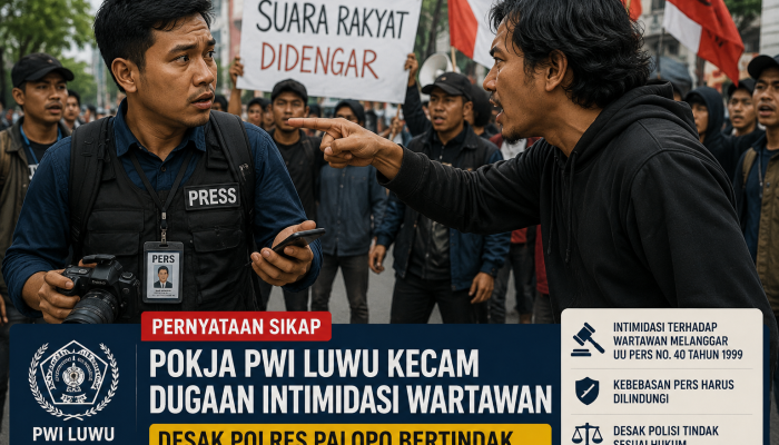 Pokja PWI Luwu Kecam Dugaan Intimidasi Wartawan, Desak Polres Palopo Bertindak